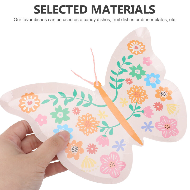 16 bucăți farfurie de unică folosință farfurii de sărbătoare pentru petrecere de familie veselă de masă pentru favoare cană de hârtie absorbantă pentru picnic în aer liber fluturi
