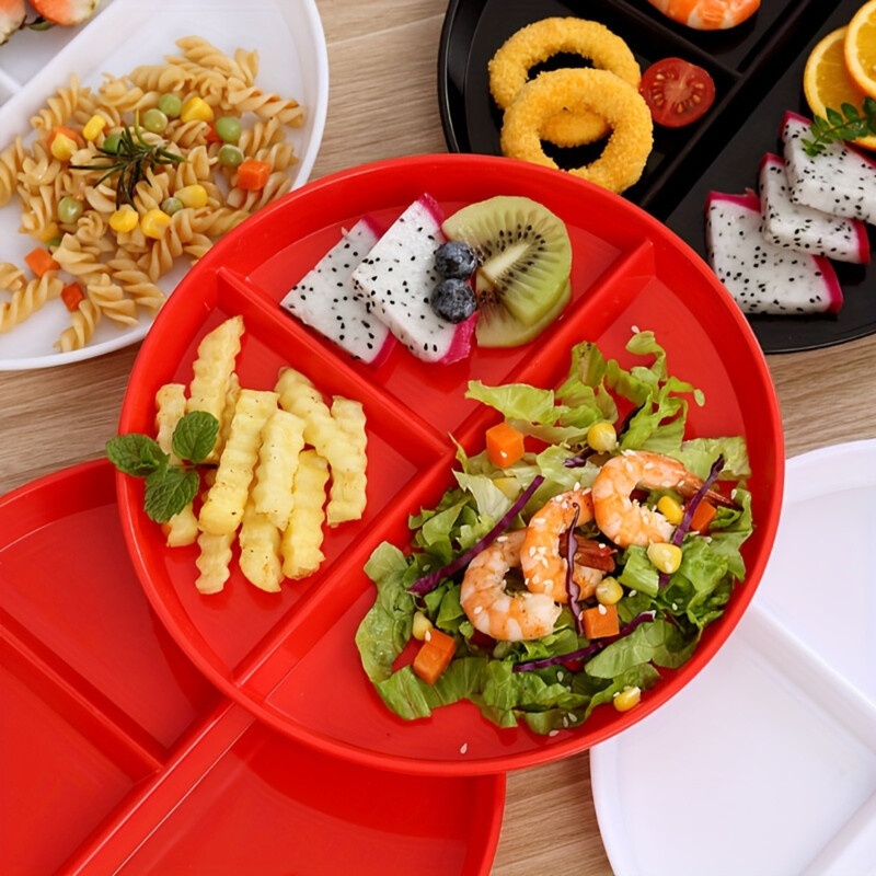 2 bucăți/set farfurii împărțite, farfurii rotunde pătrate din PP, farfurii de servire, pentru petrecere de picnic la restaurant, rechizite pentru petreceri, veselă