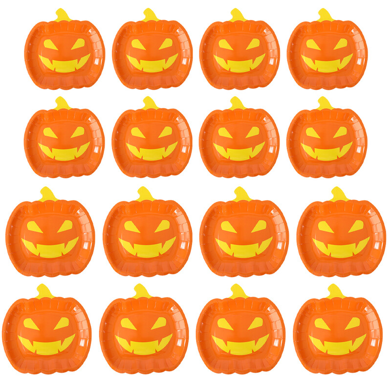 20 bucăți farfurie de Halloween, convenabil, cină cu fructe, decor de toamnă, adunare de toamnă, tort, mâncare de uz casnic, hârtie, om
