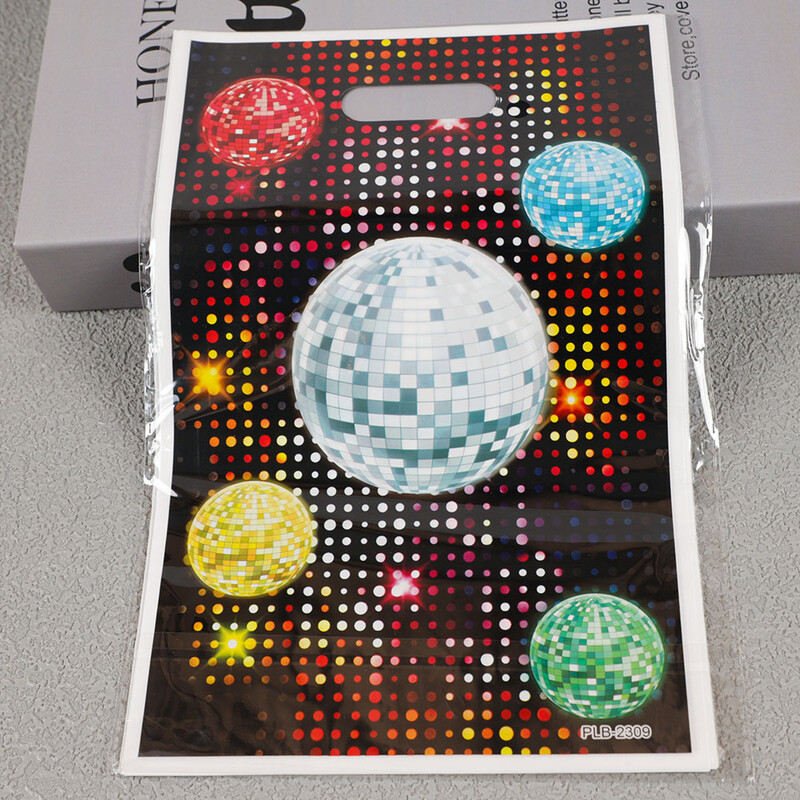 20 buc. Saci de ambalare pentru cadouri cu muzică în oglindă, cu bile de discoteca, pungi de bomboane pentru prăjiturele pentru anii 70, pentru decorarea pungilor pentru petrecerea de aniversare.