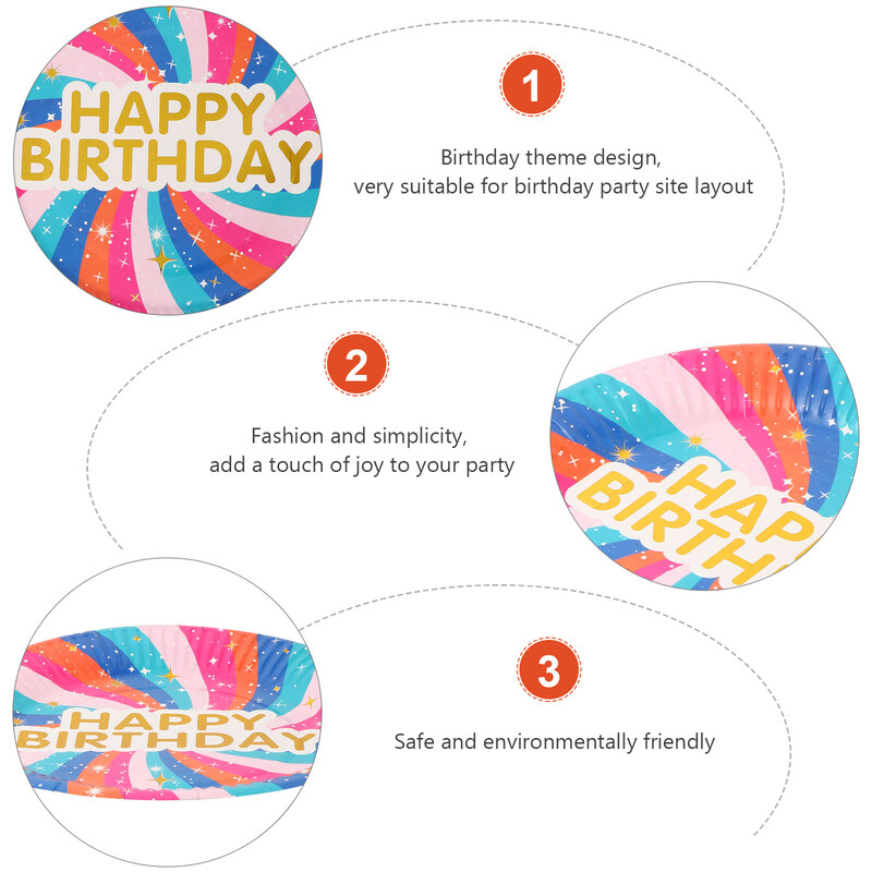 20 buc. farfurie de hârtie colorată farfurii pentru petrecere tigaie rotundă pentru prăjituri, pentru bronzare, pentru ziua de naștere, produse decorative