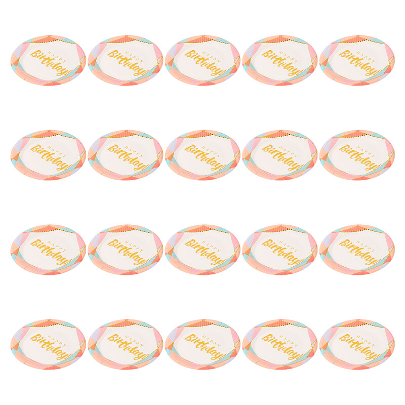 20 buc. farfurie de hârtie colorată farfurii pentru petrecere tigaie rotundă pentru prăjituri, pentru bronzare, pentru ziua de naștere, produse decorative