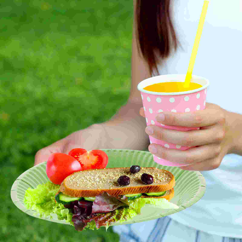 20 buc. tăvi de hârtie de 7 inchi, farfurii farfurii de cină, tigăi foarte mari, tigaie plate, stivuite, petrecere în vrac