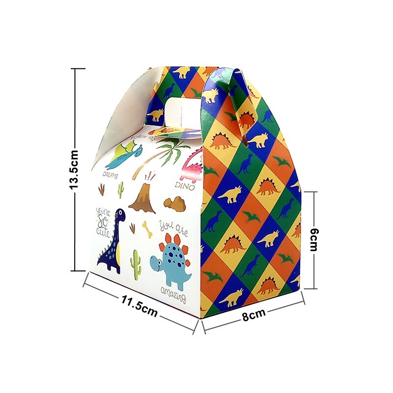 24 buc/lot cutie de bomboane, pungi cadou pentru tort pentru copii, noi dinozaur, dinozaur, petrecere tematică pentru baby shower, provizii pentru favoare