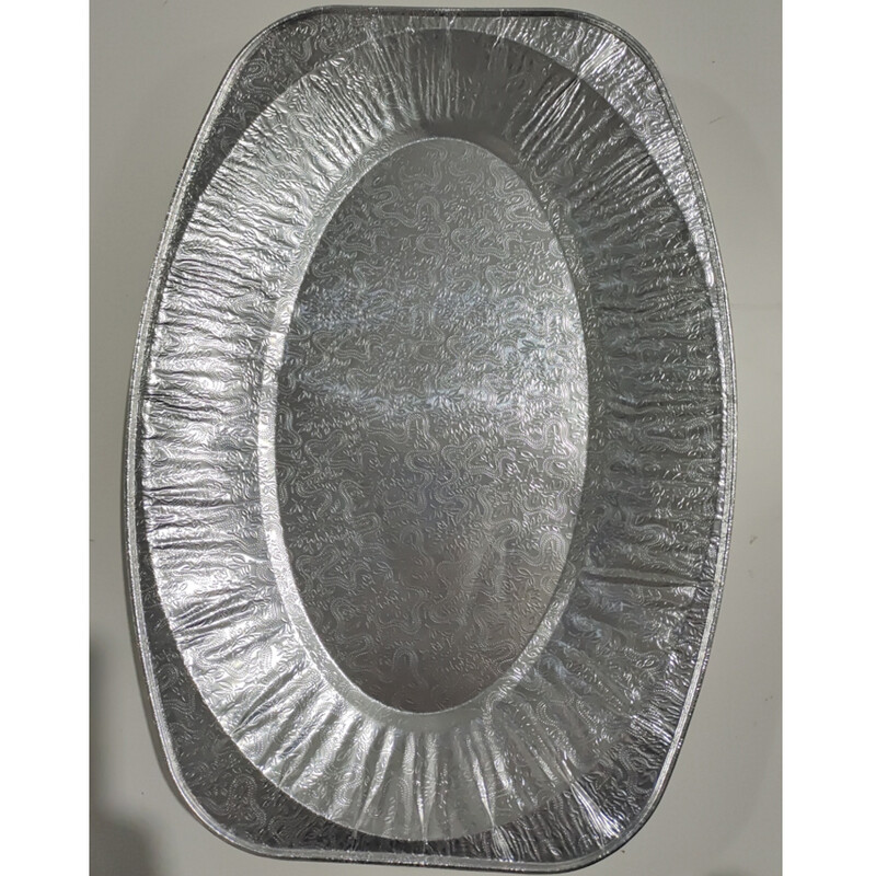 20 buc. farfurii din folie de aluminiu de unică folosință. Tavă de servire pentru pește. Alimentare din folie de aluminiu. Recipient pentru vase pentru grătar.