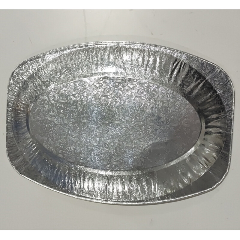 20 buc. farfurii din folie de aluminiu de unică folosință. Tavă de servire pentru pește. Alimentare din folie de aluminiu. Recipient pentru vase pentru grătar.