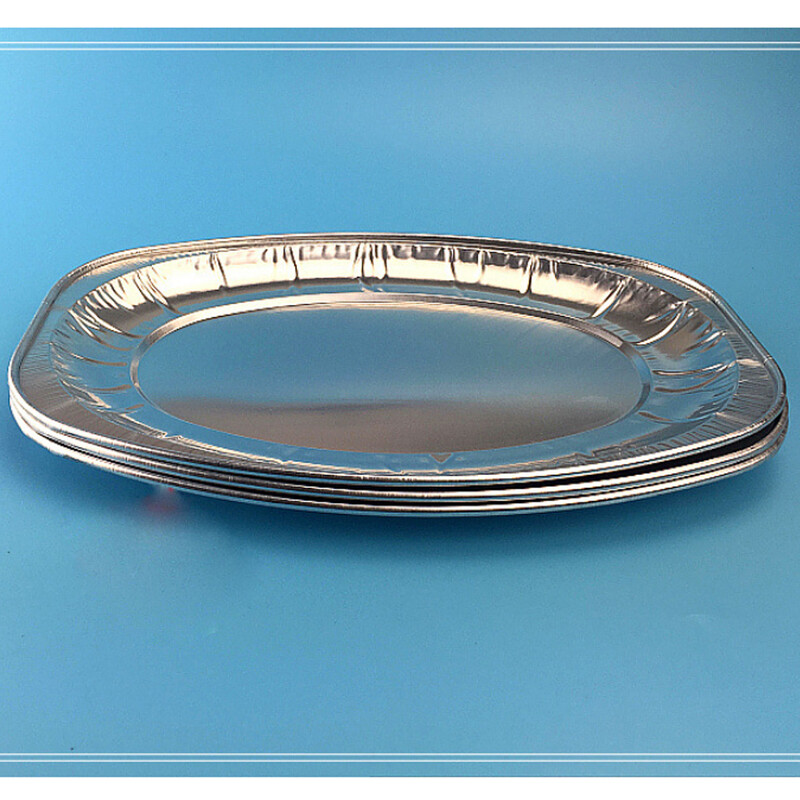 20 buc. farfurii din folie de aluminiu de unică folosință. Tavă de servire pentru pește. Alimentare din folie de aluminiu. Recipient pentru vase pentru grătar.