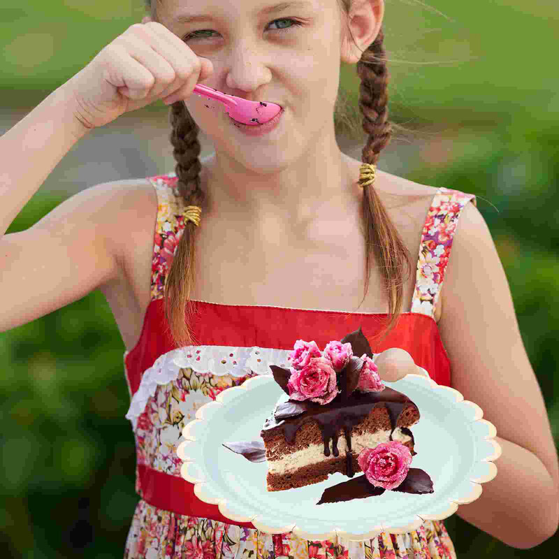 8 bucăți farfurii din hârtie veselă pentru petreceri consumabile pentru carnaval, de unică folosință, bronzare, albastru cer