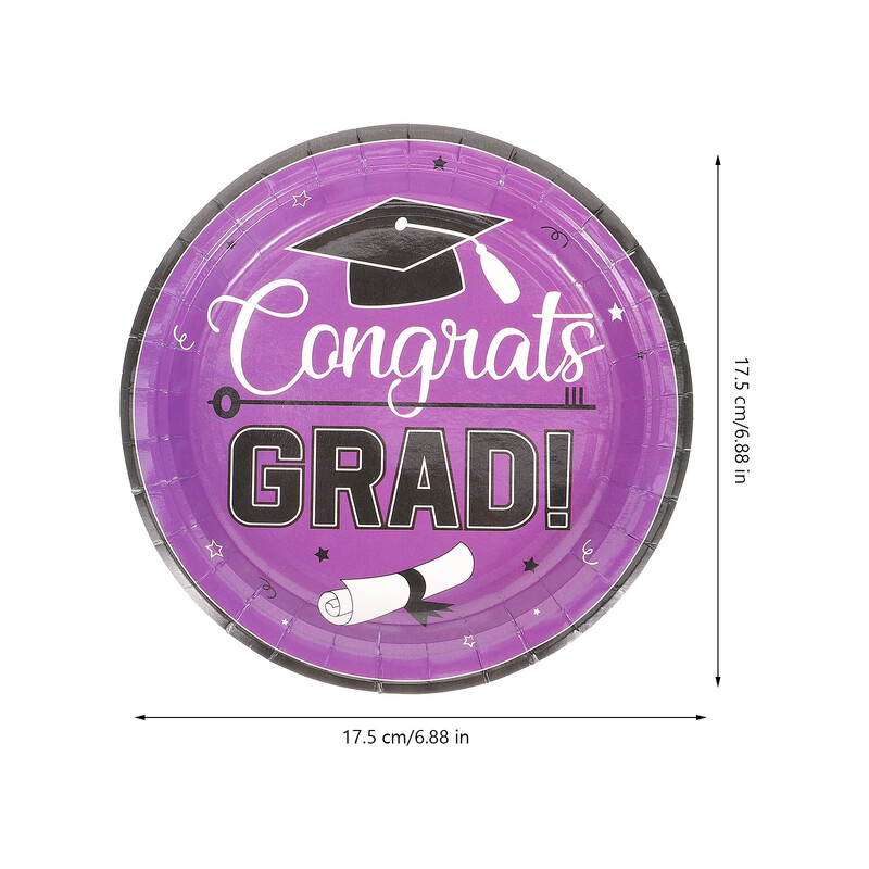 24 buc. Farfurii din hârtie pentru petrecerea de absolvire Veselă de masă Clasa 2023 Decoratiuni Tort de unică folosință