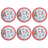 16 vnt. popieriniai indai 7 colių lėkštės vakarėlio reikmenys Stalo reikmenys Naujųjų metų išvakarių vienkartiniai stalo įrankiai