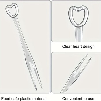 Κομψά πιρούνια μιας χρήσης σε σχήμα καρδιάς 100 τεμ.