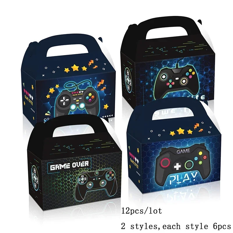 12 buc./lot cutie cu bomboane pentru Gamepad cutie de cadou cutie portabilă pentru biscuiți pentru copii, consumabile pentru petrecerea de ziua de naștere