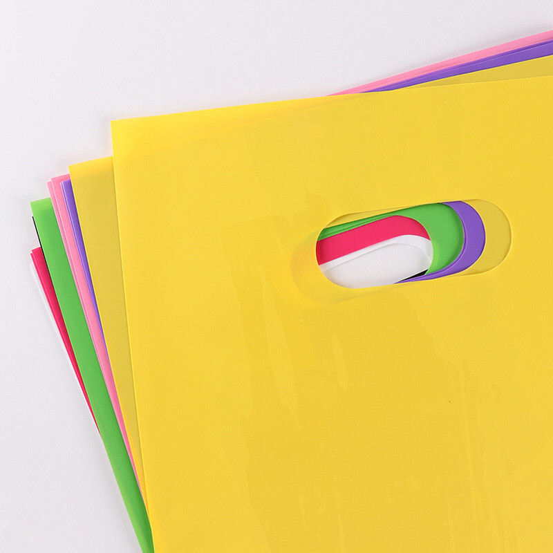 20 buc. Geantă de cumpărături plină de culoare pentru petrecere Ambalaje din plastic Cadou de zi de naștere Nuntă Ziua Recunoștinței Ziua Memorială Ziua de Crăciun