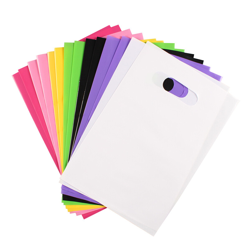 20 buc. Geantă de cumpărături plină de culoare pentru petrecere Ambalaje din plastic Cadou de zi de naștere Nuntă Ziua Recunoștinței Ziua Memorială Ziua de Crăciun