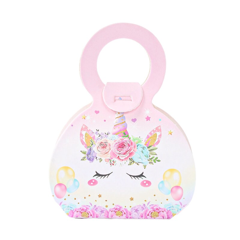 Cutie cadou inicorn Cutie cu bomboane Curcubeu Unicorn Favor de petrecere Rechizite pentru petrecere Fete Cutii cadou pentru petrecerea de naștere Decor pentru petrecere pentru baby Shower