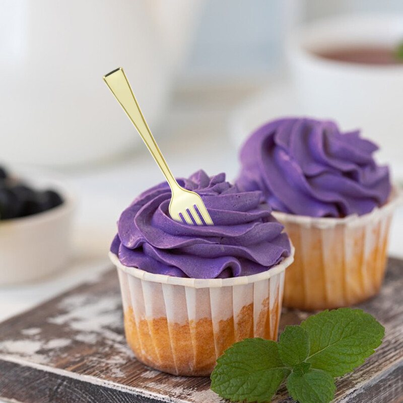 Mini furculițe de unică folosință, 24 buc, tacâmuri, furculițe pentru fructe, furculițe pentru desert sunt mici și delicate pentru distracția oaspeților pentru restaurantul KTV