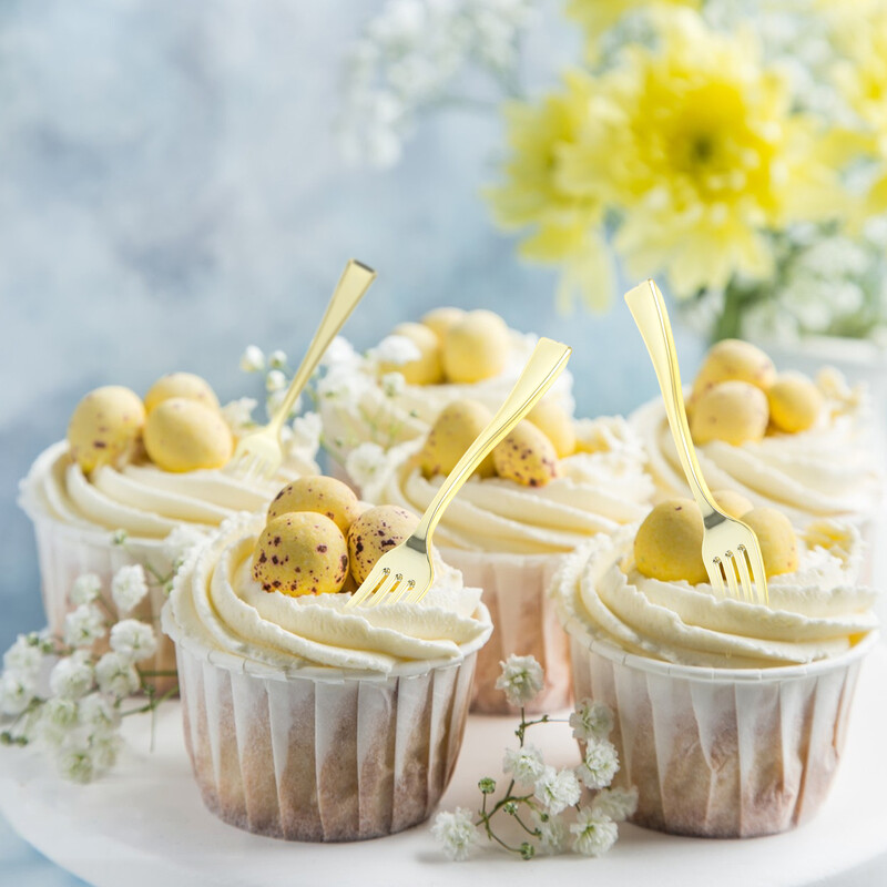 Mini furculițe de unică folosință, 24 buc, tacâmuri, furculițe pentru fructe, furculițe pentru desert sunt mici și delicate pentru distracția oaspeților pentru restaurantul KTV