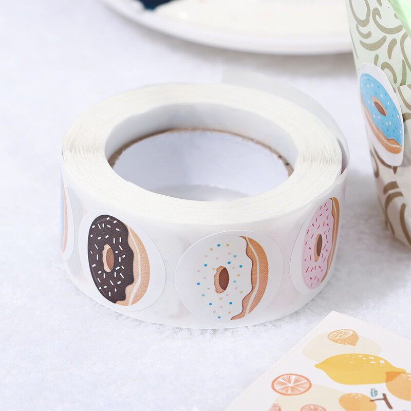 500 bucăți 2,5 cm autocolante drăguțe gogoși etichetă sigiliu cadouri ambalaje autocolante nuntă petrecere ziua de naștere cadouri autocolant cookie semne decor