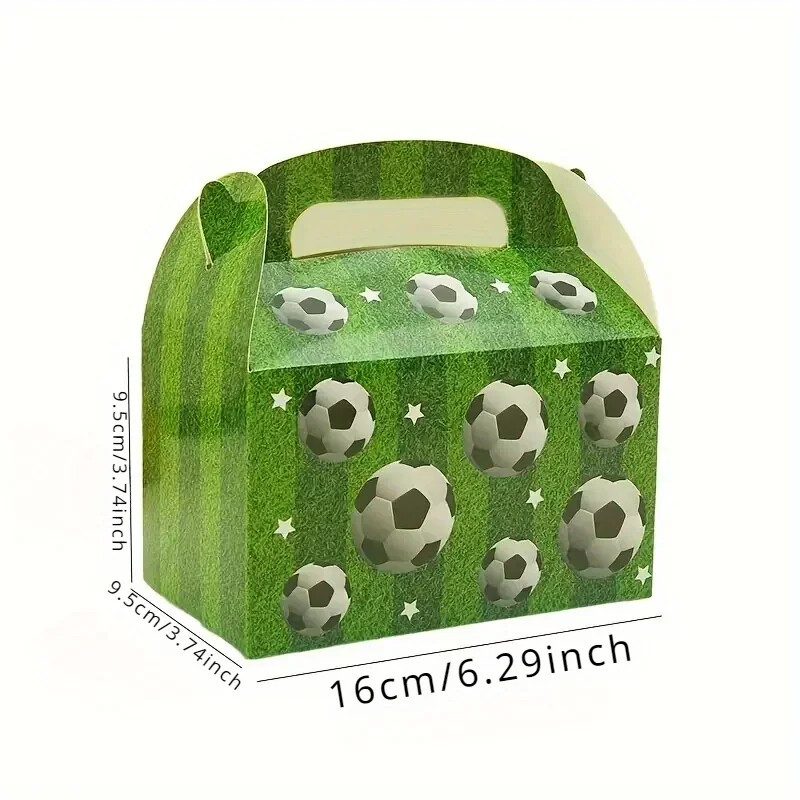 12 bucăți/set 6,3*3,54*3,54 inci, rafinat, creativ, petrecere, sport, fotbal, fotbal, gogoși, prăjitură, cutie cadou