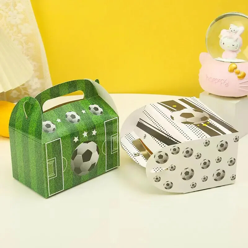 12 bucăți/set 6,3*3,54*3,54 inci, rafinat, creativ, petrecere, sport, fotbal, fotbal, gogoși, prăjitură, cutie cadou