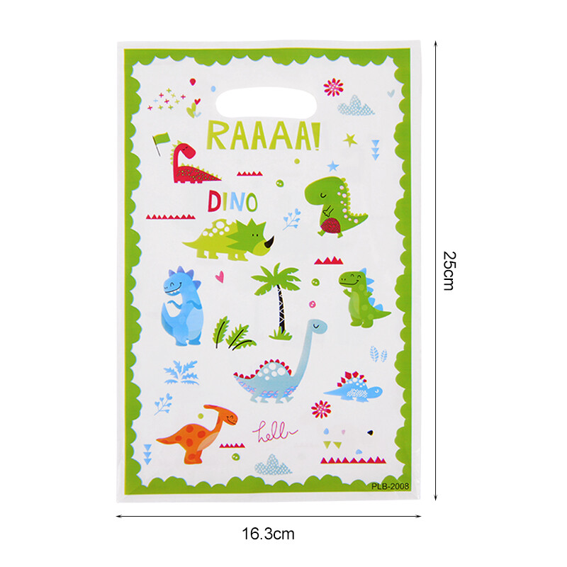 10/20/30 buc. Pungă de cadou de dinozaur pentru copii, animale din junglă, pentru decorațiuni pentru petrecerea de ziua de naștere, articole din plastic, pentru ambalaj pentru biscuiți, bomboane