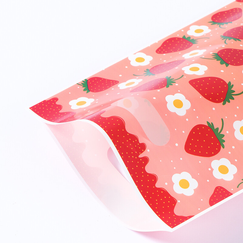 10/25/50 buc Geantă de mână cu model de căpșuni roz, geantă de ambalare pentru cadouri pentru petrecere, căpșuni, pentru petrecere de aniversare, cadouri pentru copii, pungi