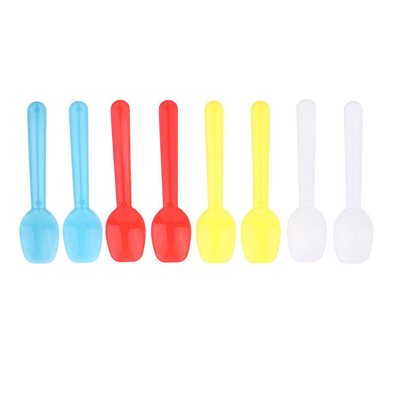 50 buc. lingură din plastic de unică folosință pentru desert iaurt linguriță pentru înghețată mini tacâmuri pentru petrecere