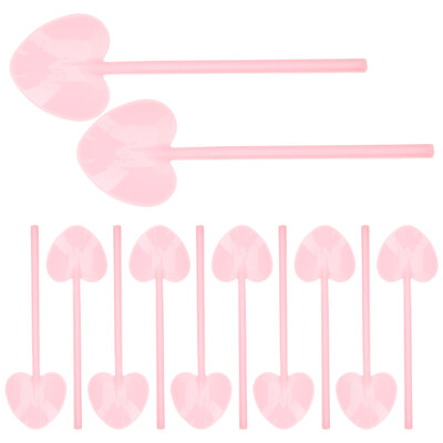100 τμχ Mousse Spoon Party Dessert Spoons Plastic Small Long Handle Black Supplies Γιαούρτι