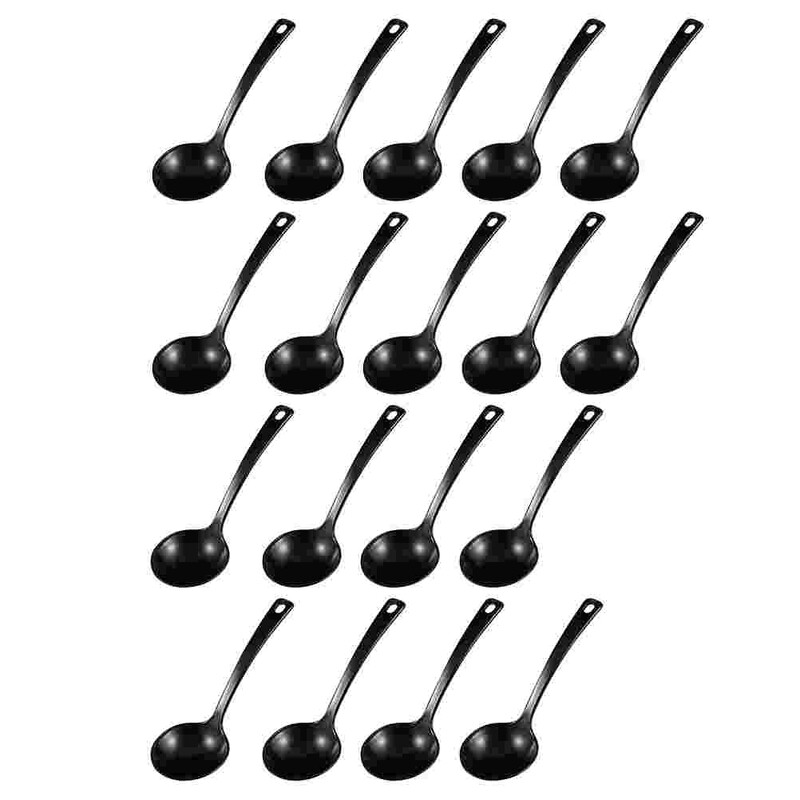 18 buc. linguri de supă vesela portabilă de unică folosință terci de uz casnic oală caldă acasă linguri de orez negru bucătărie