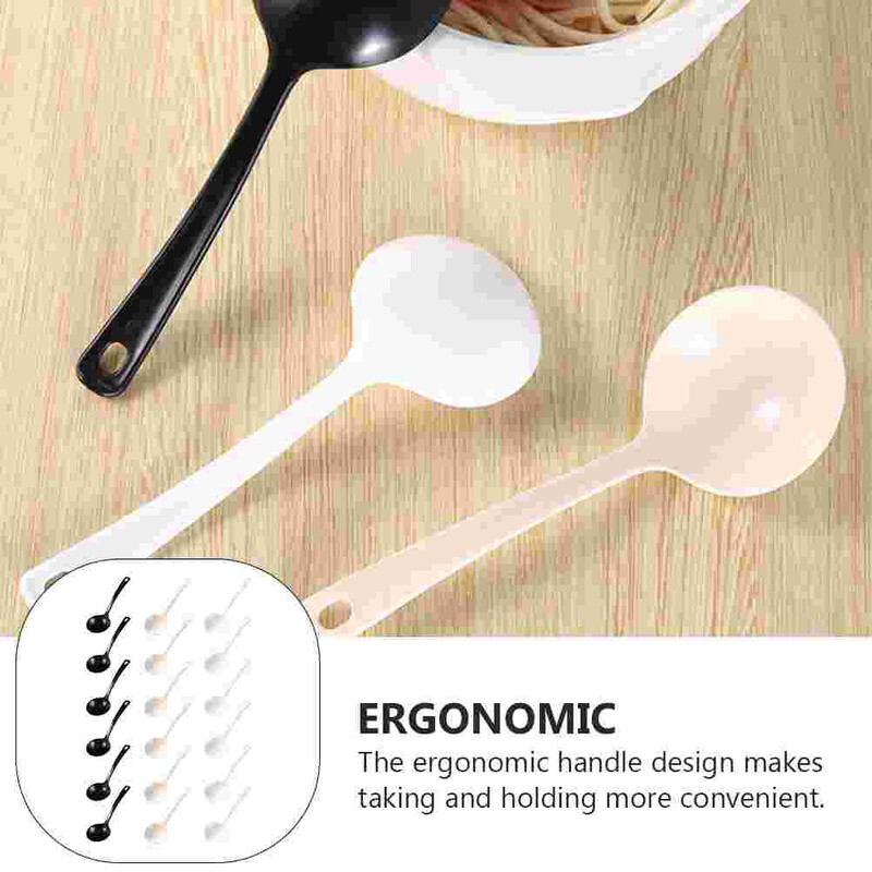 18 buc. linguri de supă vesela portabilă de unică folosință terci de uz casnic oală caldă acasă linguri de orez negru bucătărie