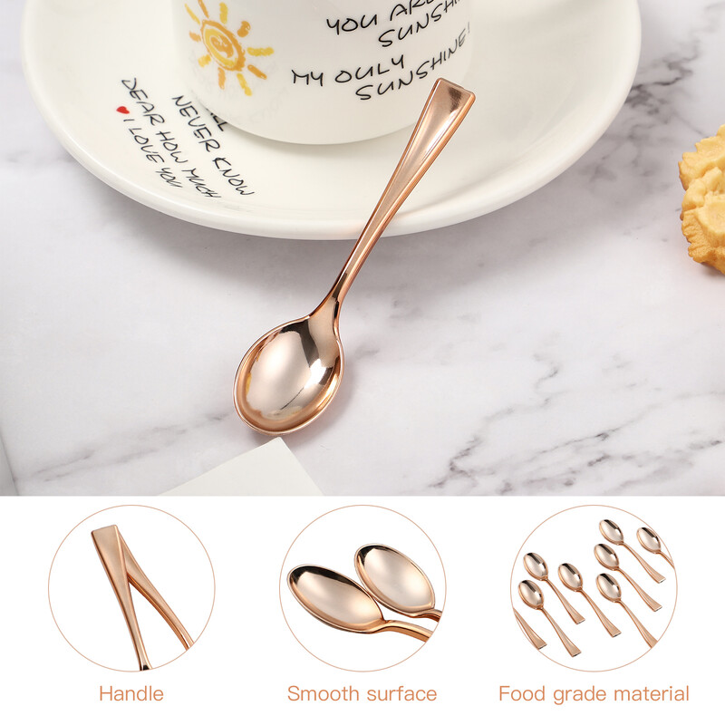 24 buc. ustensile de servire linguri mici mini pentru deserturi degustare blitz de unică folosință