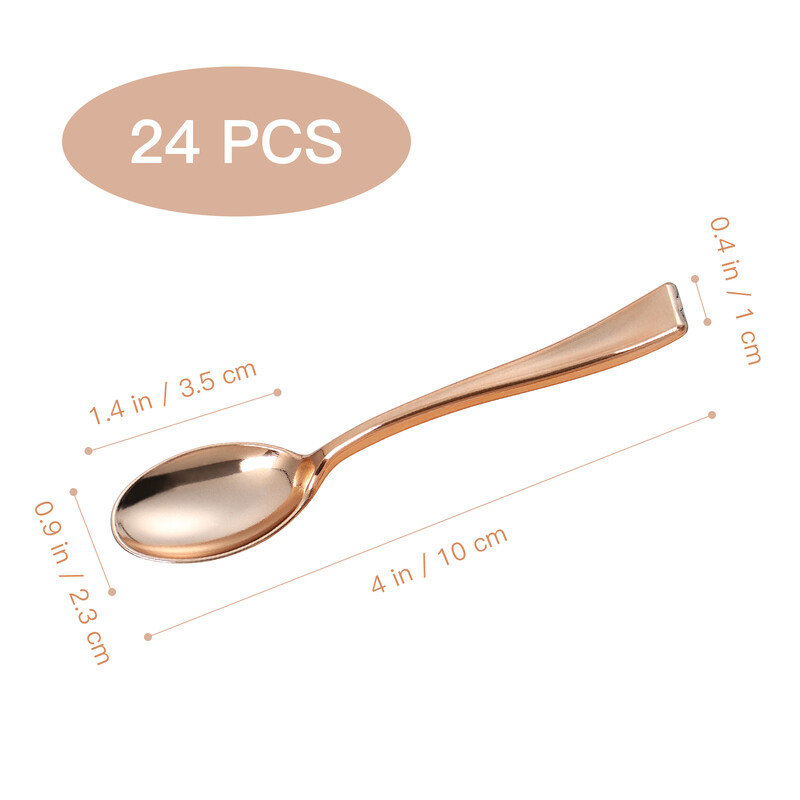 24 buc. ustensile de servire linguri mici mini pentru deserturi degustare blitz de unică folosință