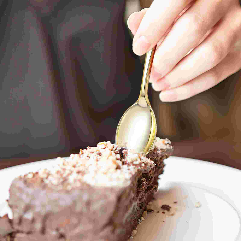 80 bucăți cu decorațiuni aurii linguri lucioase linguriță înghețată lingurițe minuscule tort mic