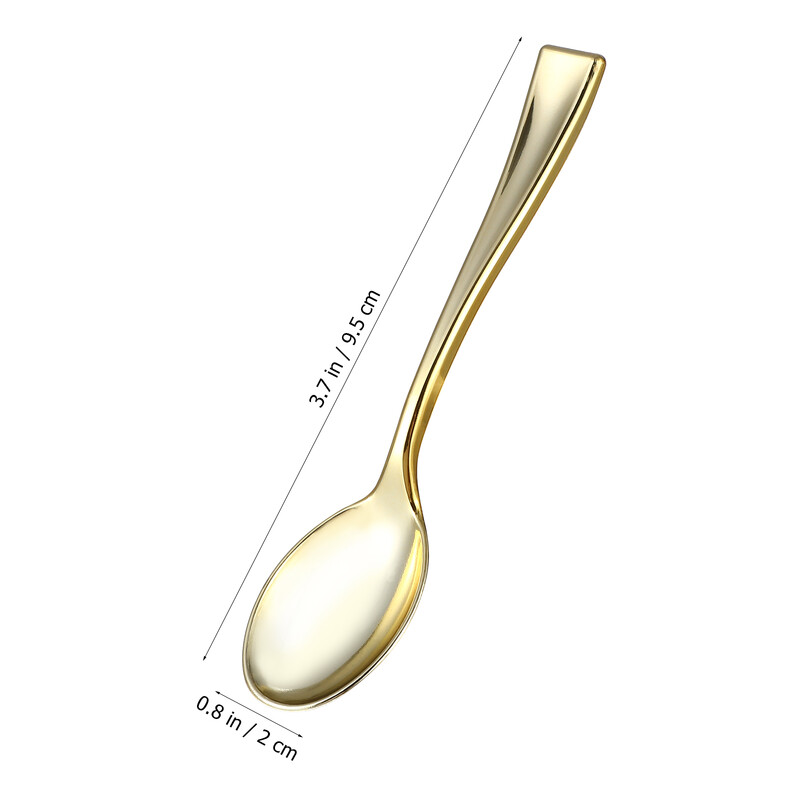 80 bucăți cu decorațiuni aurii linguri lucioase linguriță înghețată lingurițe minuscule tort mic