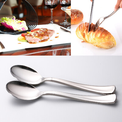 36 vnt., vienkartinis plastikinis mini desertinis torto šaukštas nerūdijančio plieno apdaila vakarėlių vestuvėms (sidabras)