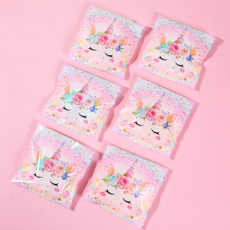 50 de bucăți pungă cadou pentru petrecere cu unicorn Decor pentru petrecerea de aniversare Saci de ambalare pentru bomboane, pentru baby shower, pentru copii