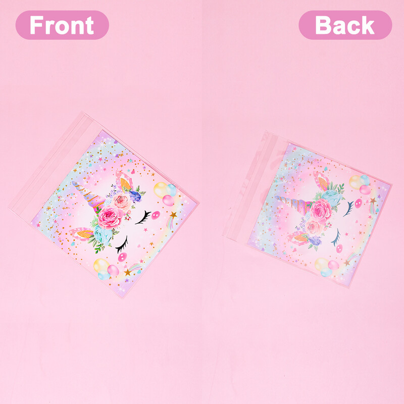 50 de bucăți pungă cadou pentru petrecere cu unicorn Decor pentru petrecerea de aniversare Saci de ambalare pentru bomboane, pentru baby shower, pentru copii
