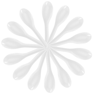 60vnt Vienkartiniai plastikiniai vienkartiniai šaukštai Šaukštai greito maisto restoranams Kavinėms Vienkartiniai stalo įrankiai Daugiau