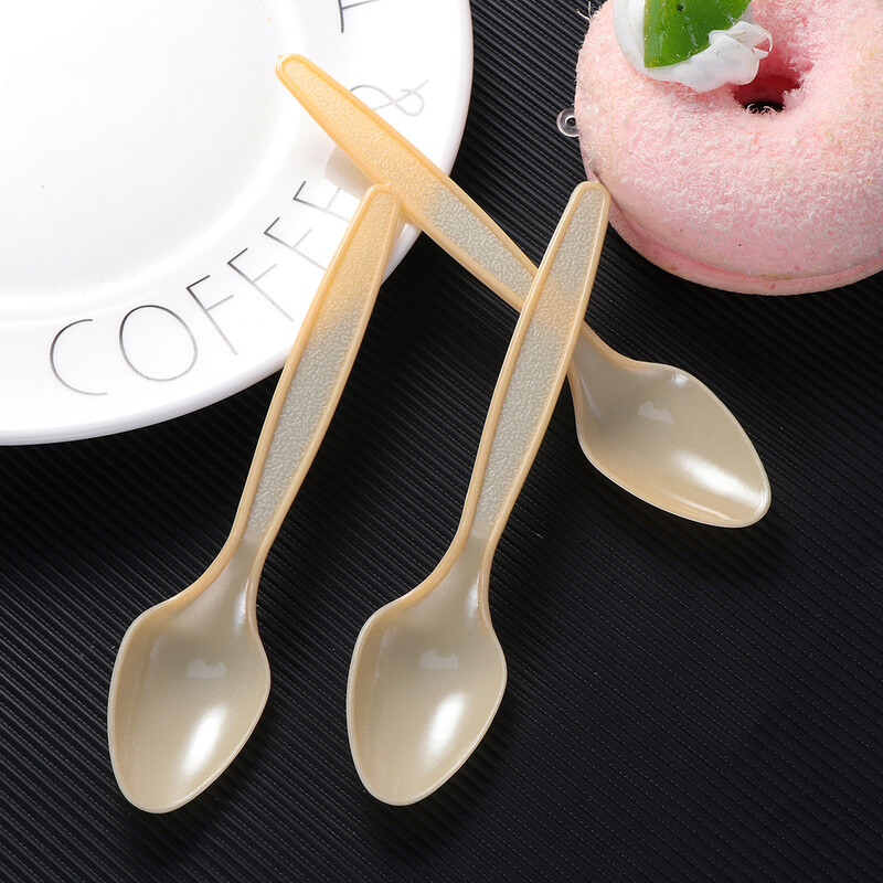 60vnt Vienkartiniai plastikiniai vienkartiniai šaukštai Šaukštai greito maisto restoranams Kavinėms Vienkartiniai stalo įrankiai Daugiau