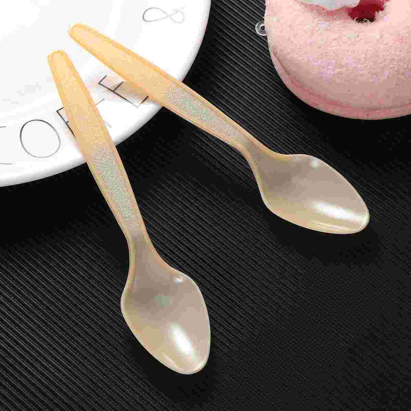 60vnt Vienkartiniai plastikiniai vienkartiniai šaukštai Šaukštai greito maisto restoranams Kavinėms Vienkartiniai stalo įrankiai Daugiau