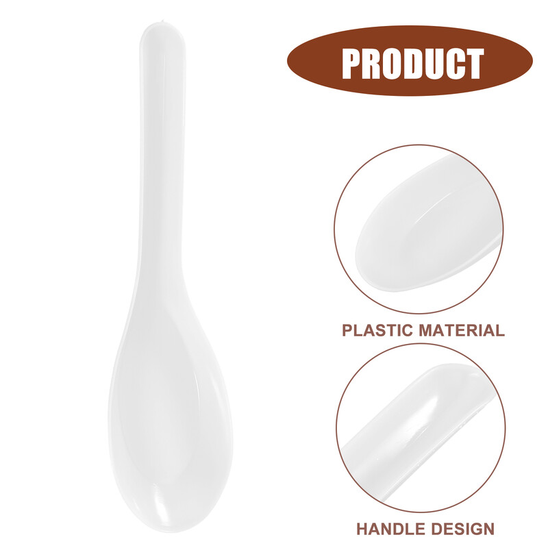 60vnt Vienkartiniai plastikiniai vienkartiniai šaukštai Šaukštai greito maisto restoranams Kavinėms Vienkartiniai stalo įrankiai Daugiau