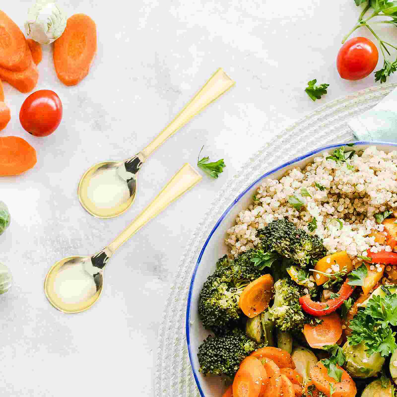 24 vnt. stalo reikmenys Maži šaukšteliai nuotakos arbatiniai šaukšteliai Espreso vakarėlio reikmenys Auksiniai indų serviravimui rinkinys