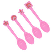 1 pakelis vaikiškų šaukštų tortui gimtadienio vakarėliui stalo reikmenys Tortų karnavalinė karūnėlė šaukštai vaikiški šaukštai