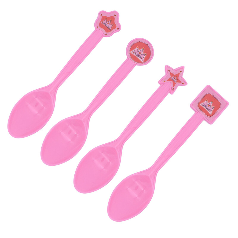 1 pakelis vaikiškų šaukštų tortui gimtadienio vakarėliui stalo reikmenys Tortų karnavalinė karūnėlė šaukštai vaikiški šaukštai