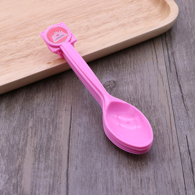 1 pakelis vaikiškų šaukštų tortui gimtadienio vakarėliui stalo reikmenys Tortų karnavalinė karūnėlė šaukštai vaikiški šaukštai