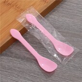 100 vnt. vienkartiniai šaukštai plastikiniai PP, ekologiški, supakuoti atskirai supakuoti ledų plastikiniai šaukštai vienkartiniai