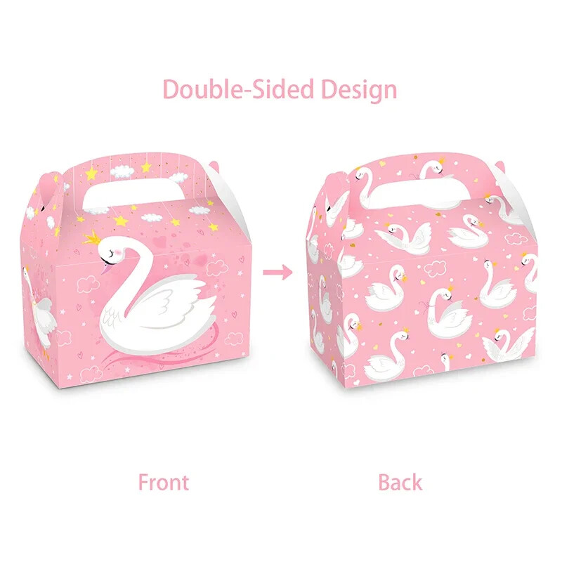 12 bucăți/lot pantofi de balet minunati cutie de bomboane fustă de balet cutie cadou lebădă cutie portabilă de biscuiți pentru lebădă de balet articole pentru petrecerea de naștere