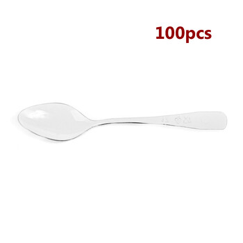 100 τμχ Flatware Spoon PS Σκληρό πλαστικό μίας χρήσης Γαμήλια σέσουλα Διαφανή κέικ φρούτων Scoop επιτραπέζια σκεύη κουζίνας Αξεσουάρ