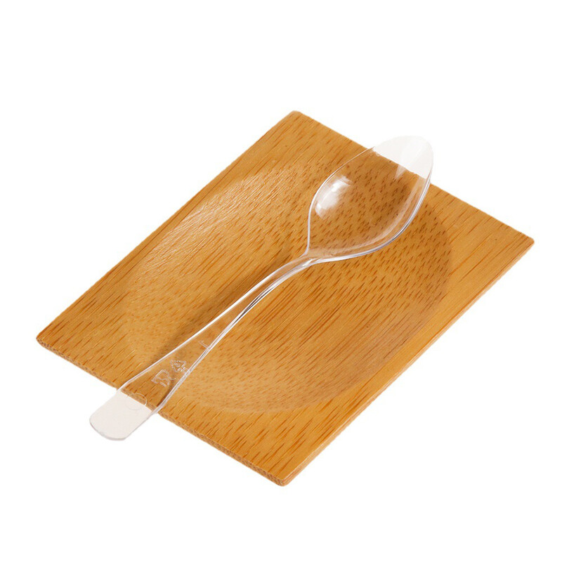 100 vnt Stalo reikmenų šaukštas PS kietas plastikas vienkartinis vestuvinių tortų kaušelis permatomas vaisių pyragų samtelis Virtuvės stalo reikmenys