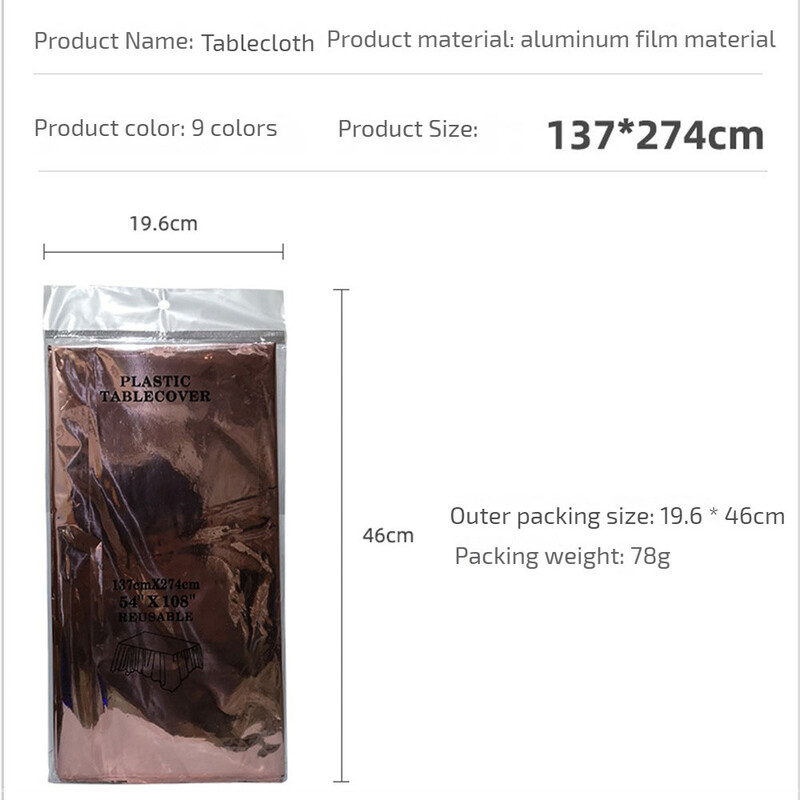 Față de masă de unică folosință, alb, negru, aur trandafir, zi de naștere, față de masă, din plastic, impermeabil, pentru masă